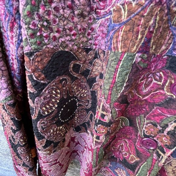 Vintage Coldwater creek made in USA textured button front top. - Picture 9 of 10